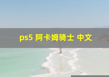 ps5 阿卡姆骑士 中文